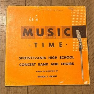 Orange 'it’s Music Time' Vinyl Record